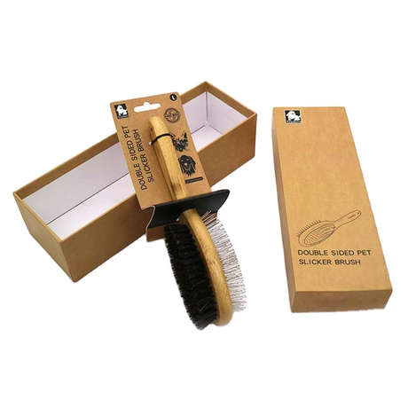 Hair Comb Brush in Box Private Label Bamboo Airbag Wood Packaging Box Products 500 Pieces 7-12workday Folders Accept Square CMYK